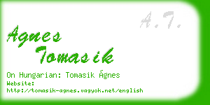 agnes tomasik business card